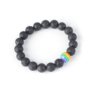 Rainbow Volcanic Stone Bracelet - TSZjewelry
