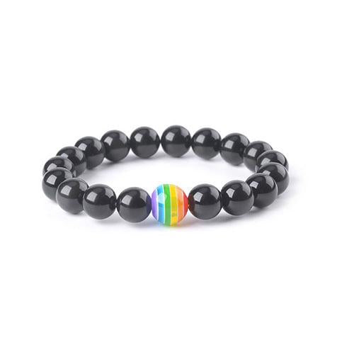 Rainbow Black marble Stone Bracelet - TSZjewelry