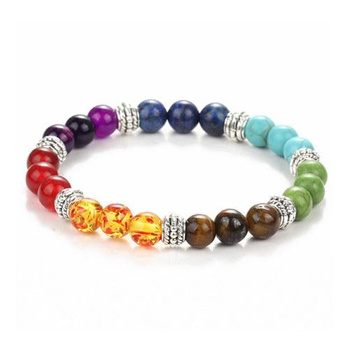 Rainbow Stone Elastic Bracelet - TSZjewelry
