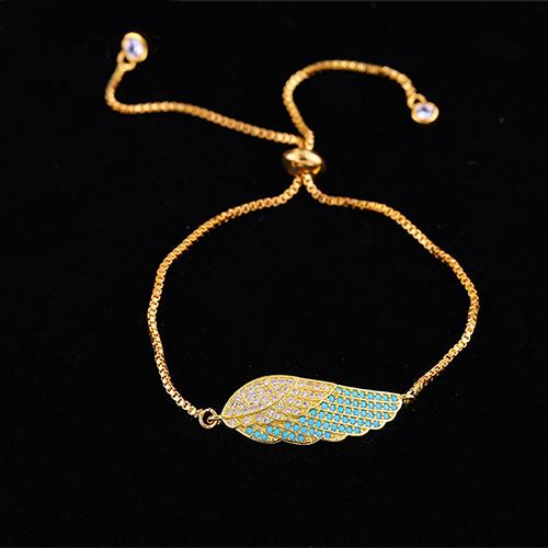 Color Angel Wing Gold Bracelet - TSZjewelry