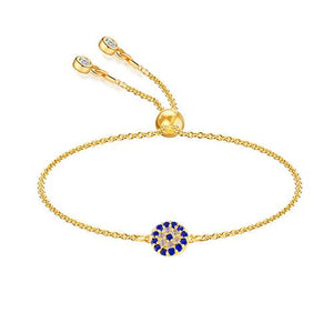 Round Tiny Evil Eye Gold Bracelet - TSZjewelry
