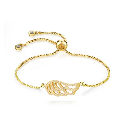 Hollow Angel Wing Gold Bracelet - TSZjewelry