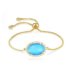 Aqua Gemstone Bracelet - TSZjewelry