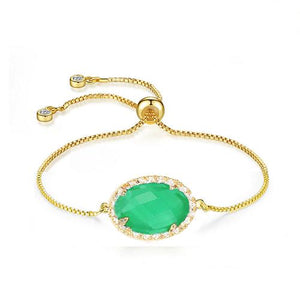 Green Gemstone Bracelet - TSZjewelry