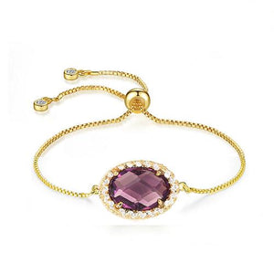 Pupple Gemstone Bracelet - TSZjewelry