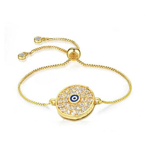 Round Evil Eye Gold Bracelet - TSZjewelry