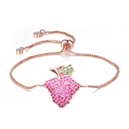 Strawberries Rose Gold Bracelet - TSZjewelry