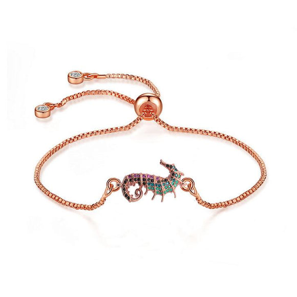 Color Sea Horse Rose Gold Bracelet - TSZjewelry