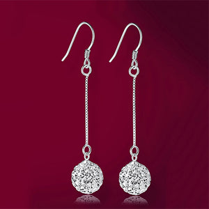 Drop Sparkle Ball Earrings