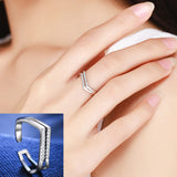 Double V Shape Adjustable Rings For Women