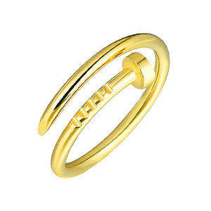 Stunning Gold Plated Nail Ring - TSZjewelry
