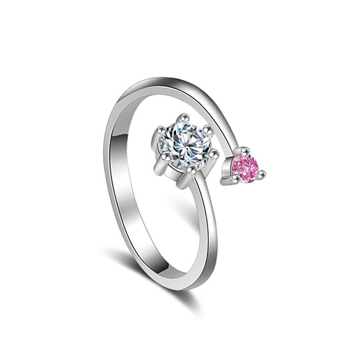 White & Pink Gemstone Ring - TSZjewelry