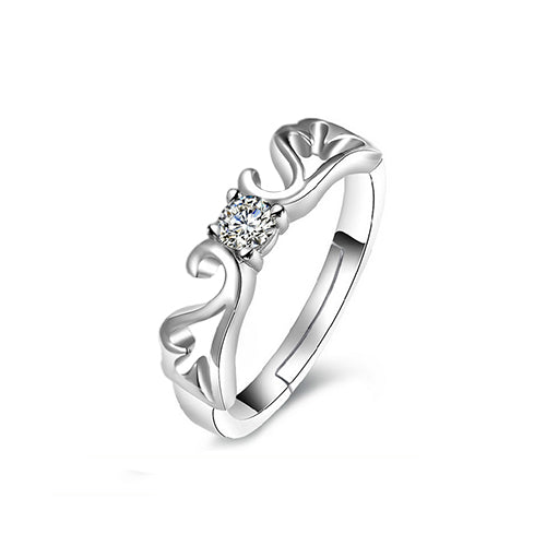 4 Prong Set Solitaire Hollow Ring - TSZjewelry