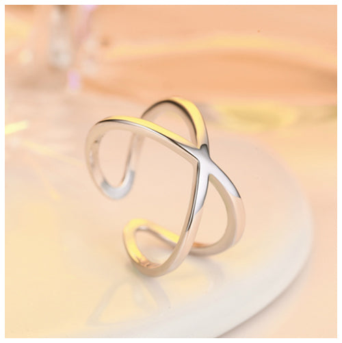 Smooth X Shape Fashion Ring - TSZjewelry