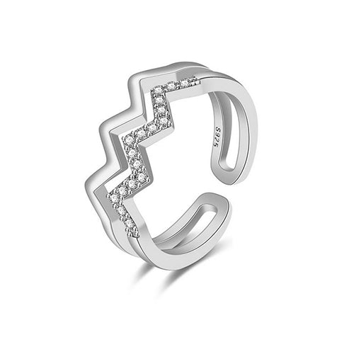 Double Waves Fashion Ring - TSZjewelry