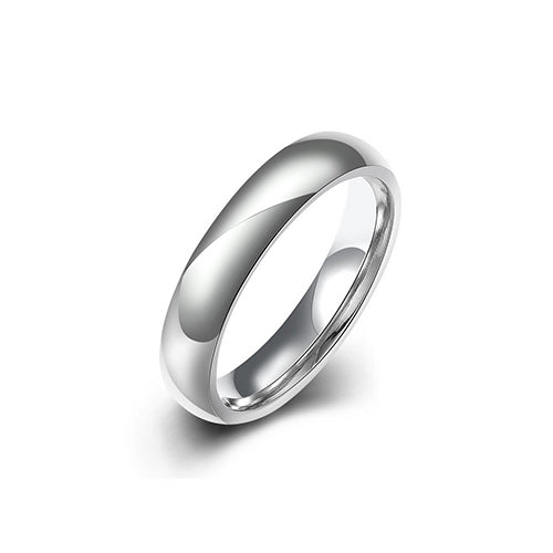 Unisex Stainless Steel 4mm Band Ring - TSZjewelry