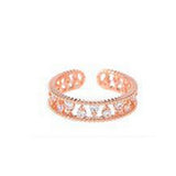 Double Rope Eternity Rose Gold Fashion Ring - TSZjewelry