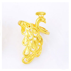 Gold Peacock Ring - TSZjewelry