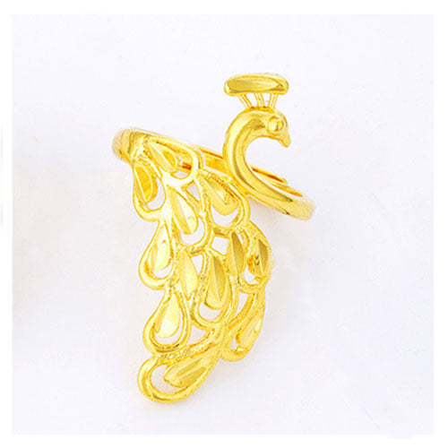 Gold Peacock Ring - TSZjewelry