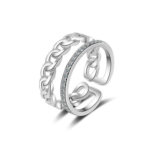 Double Layer Chain Fashion Ring - TSZjewelry