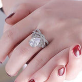 Huge Gemstone Crown Fashion Ring - TSZjewelry