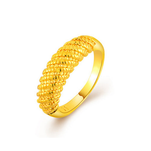 Gold Twist Rope Twill Ring - TSZjewelry