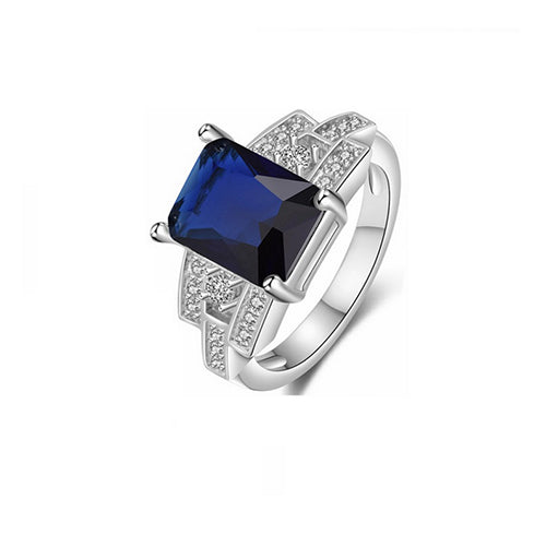 Square Sapphire Ring - TSZjewelry