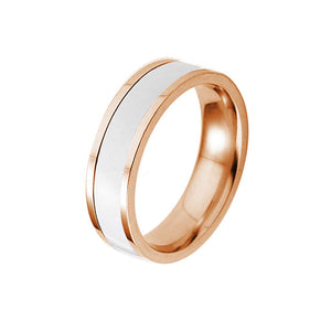 White Glazes Gose Gold Plated Stainless Steel Ring - TSZjewelry