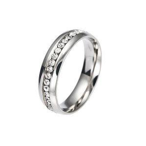 Eternity CZ Paved Stainless Steel Ring - TSZjewelry