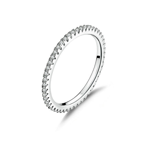 Full-circle with Micro Paved CZ Gemstone Ring - TSZjewelry
