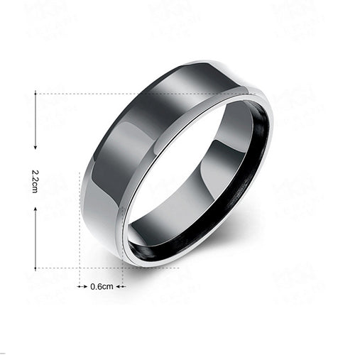 Black Plated Stainless Steel Rings - TSZjewelry