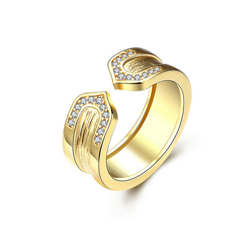 Double Arrow Golden Ring - TSZjewelry