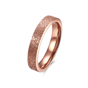 Rose Gold Frosted Ring - TSZjewelry
