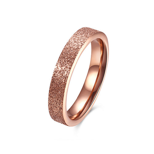 Rose Gold Frosted Ring - TSZjewelry