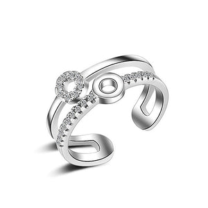 Double Circle Double Line Ring - TSZjewelry