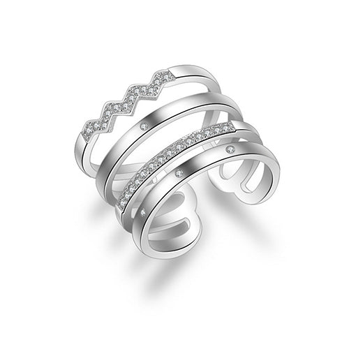 Multi Row Design Band Ring - TSZjewelry