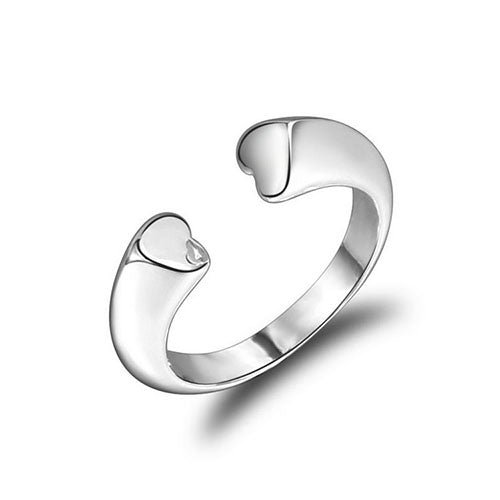 Lovely Hearts Open Front Ring - TSZjewelry