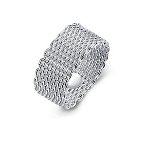 Woven Mesh Band Ring - TSZjewelry