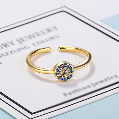 Sapphire Evil Eye Gold Ring - TSZjewelry