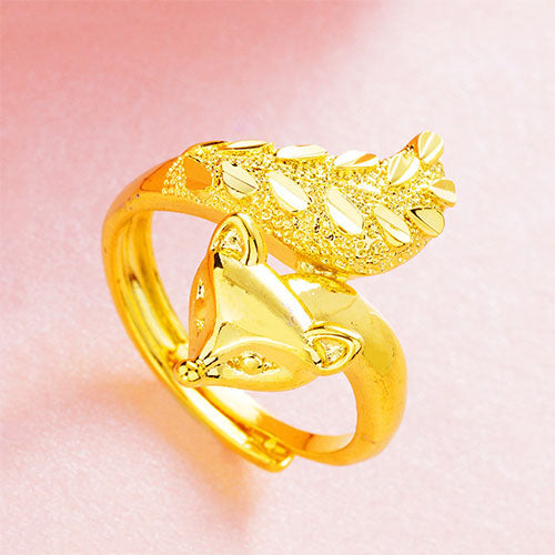Gold Fox Ring - TSZjewelry