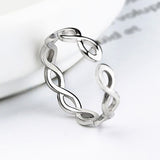 Silver Infinity Open End Fashion Ring For Women
