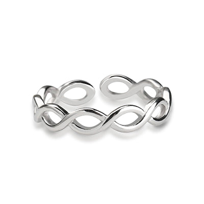 Silver Infinity Open End Fashion Ring For Women