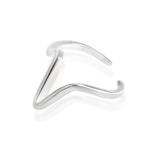 Silver V Shape Distinctive Geometric Fashion Ring